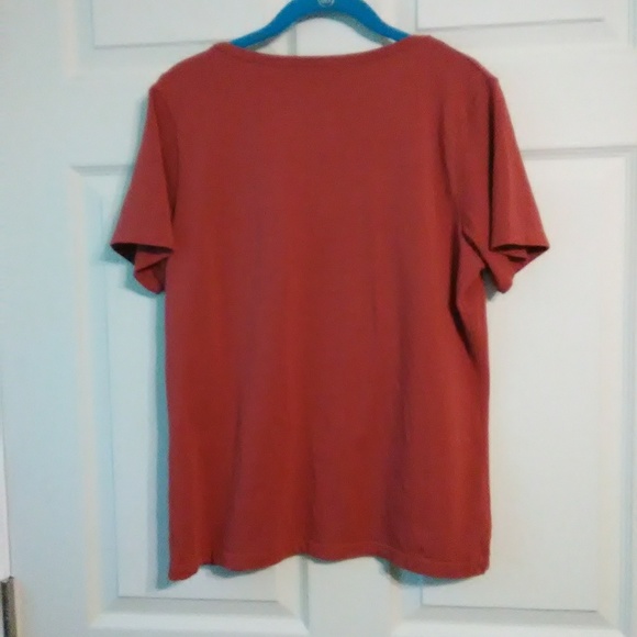 Daisy Cotton orange T-shirt Top - Picture 2 of 5